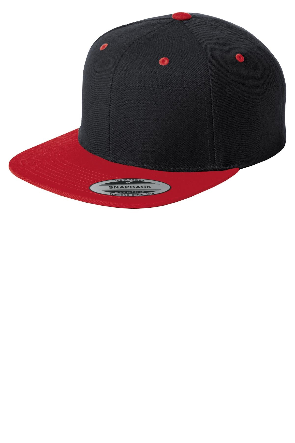 Sport-Tek Yupoong Flat Bill Snapback Cap Unisex Accessories Hats & Caps