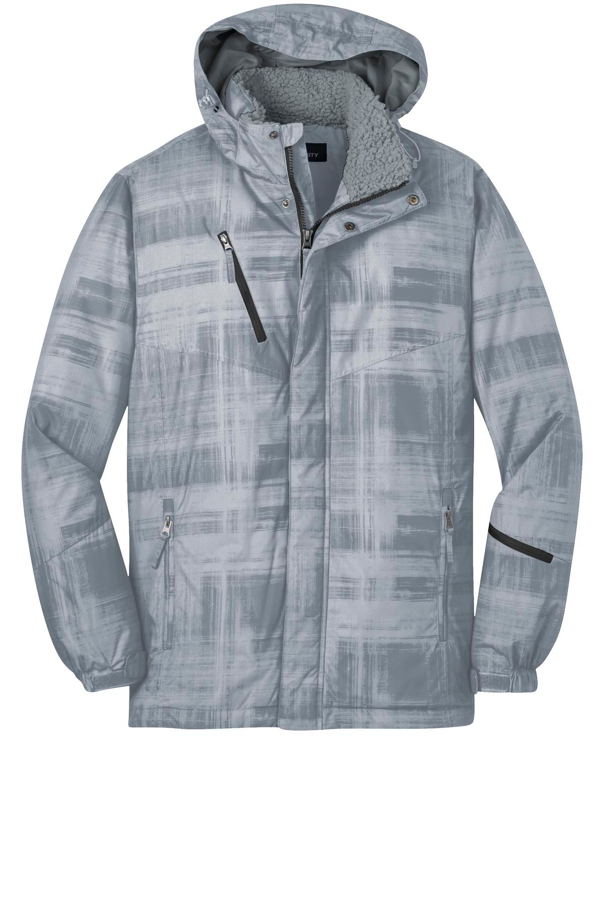 Port Authority Brushstroke Print Insulated Jacket. J320 Mens Apparel Jackets & Vests