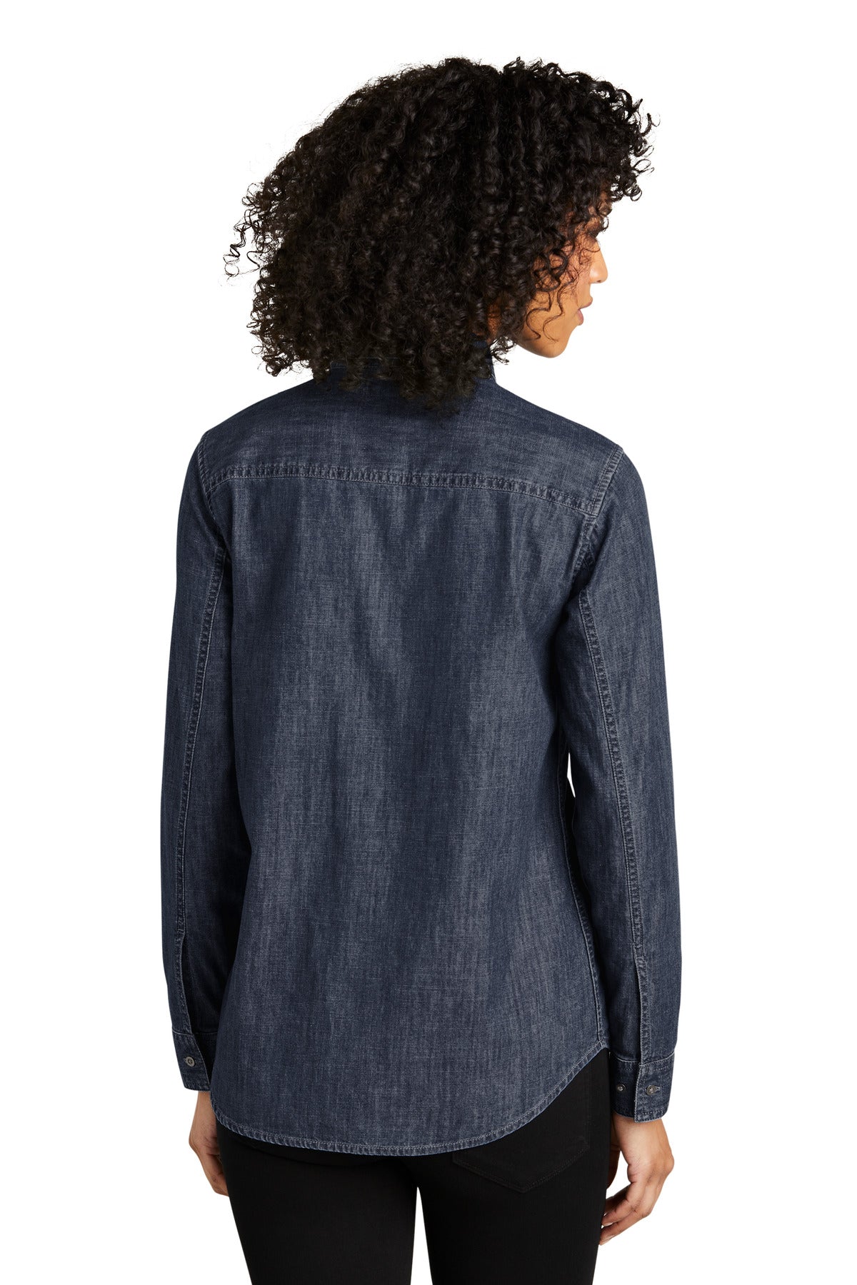 Port Authority Women's Long Sleeve Perfect Denim Shirt LW676 Womens Apparel Shirts & Tops