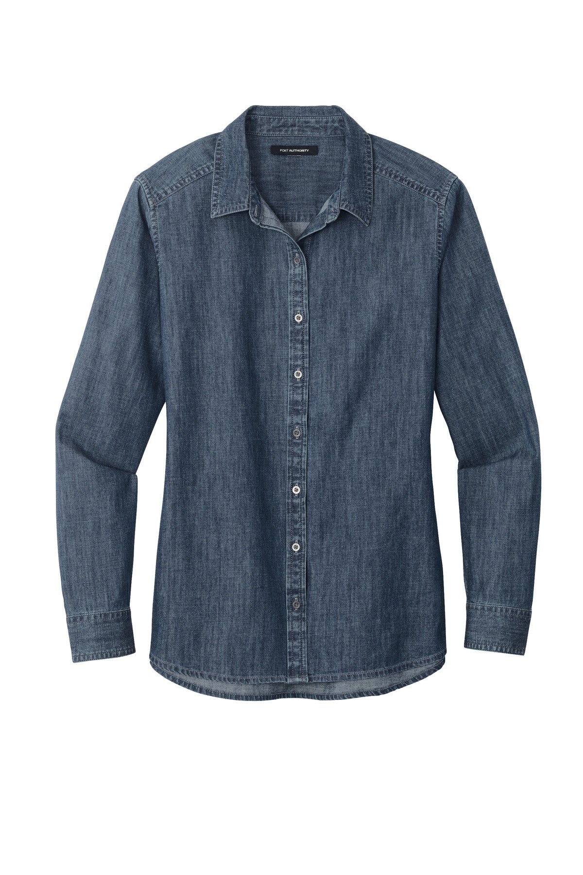 Port Authority Women's Long Sleeve Perfect Denim Shirt LW676 Womens Apparel Shirts & Tops