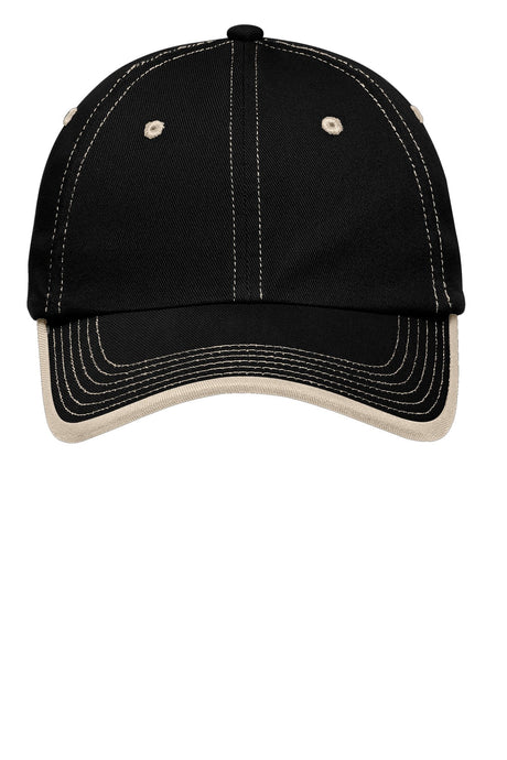 Port Authority Vintage Washed Contrast Stitch Cap Unisex Accessories Hats & Caps