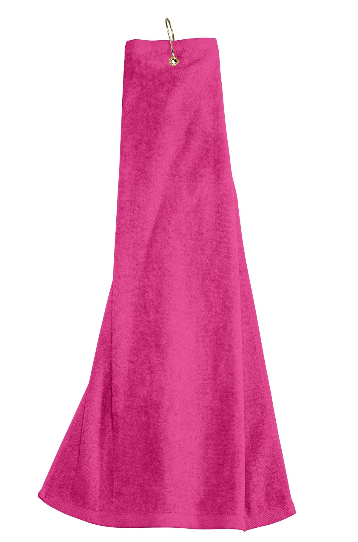 Port Authority Grommeted Tri-Fold Golf Towel. TW50 Unisex Accessories Robes & Towels