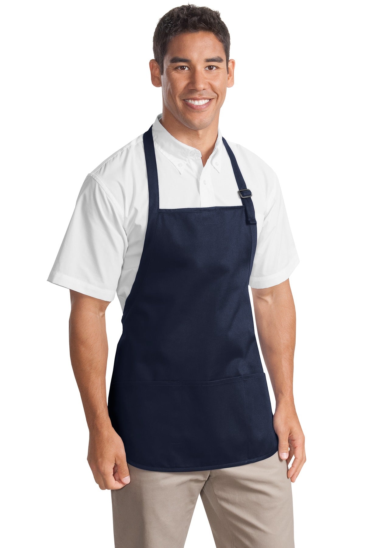 Port Authority Medium-Length Apron with Pouch Pockets. A510 Unisex Accessories Aprons