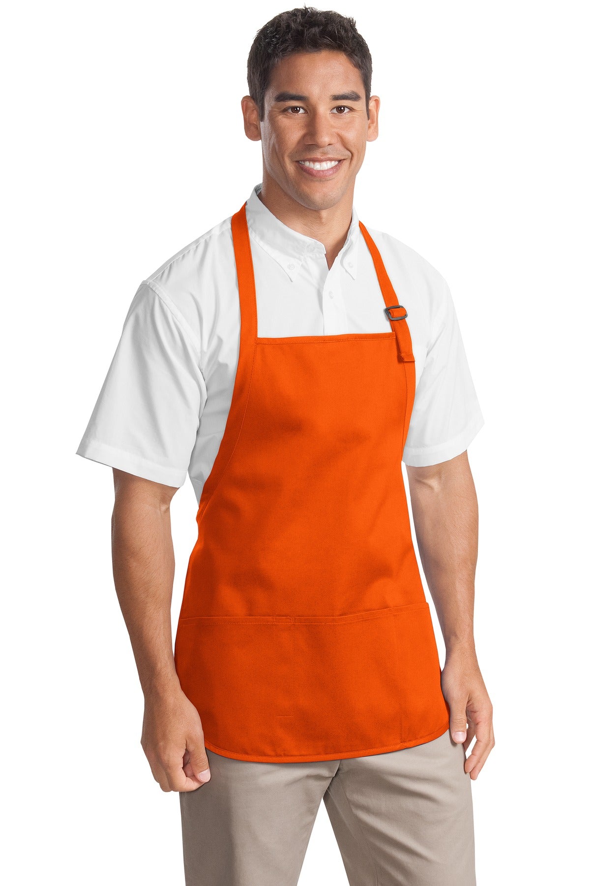 Port Authority Medium-Length Apron with Pouch Pockets. A510 Unisex Accessories Aprons