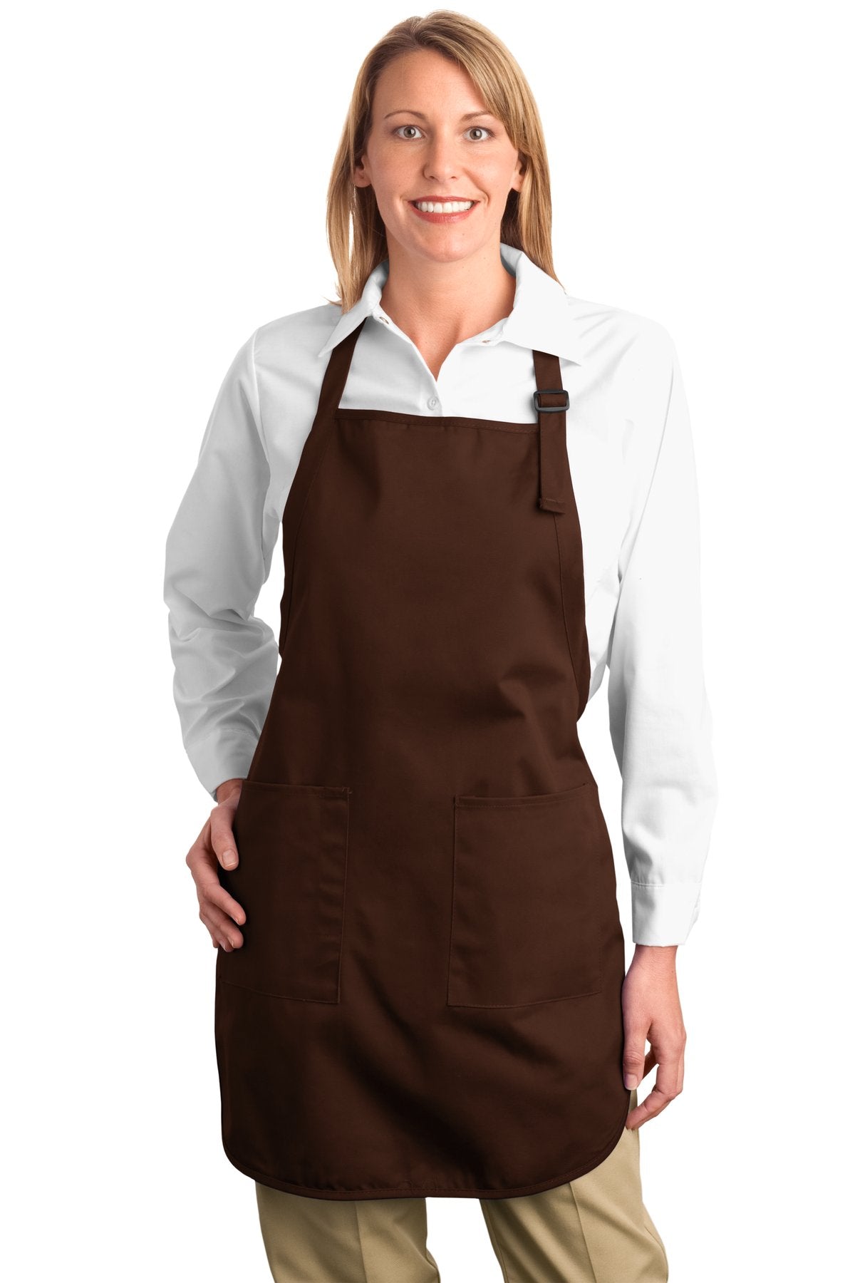 Port Authority Full-Length Apron with Pockets. A500 Unisex Accessories Aprons