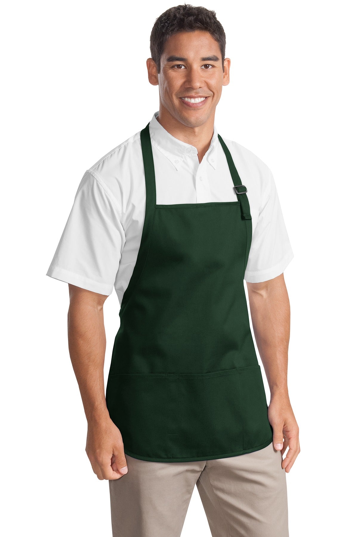 Port Authority Medium-Length Apron with Pouch Pockets. A510 Unisex Accessories Aprons