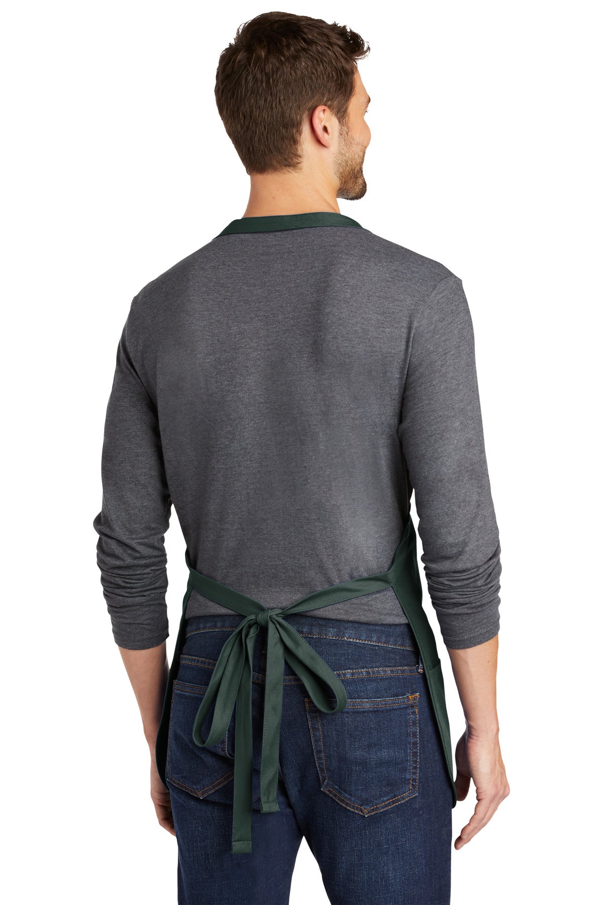 Port Authority Medium-Length Apron with Pouch Pockets. A510 Unisex Accessories Aprons