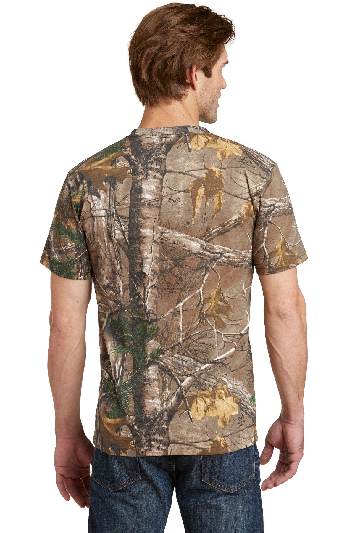 Russell Outdoors Men's Realtree Explorer 100% Cotton T-Shirt with Pocket S021R Mens Apparel Shirts & Tops