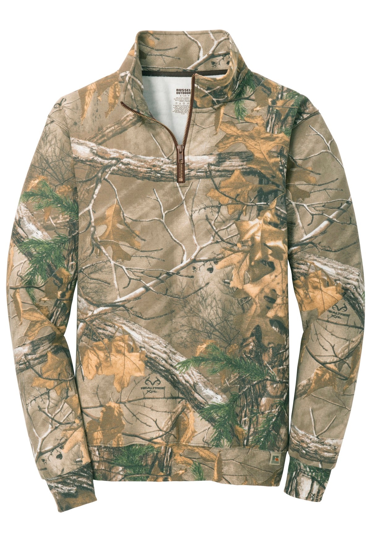 Russell Outdoors Men's Realtree 1/4-Zip Sweatshirt RO78Q Mens Apparel Sweatshirts & Fleece
