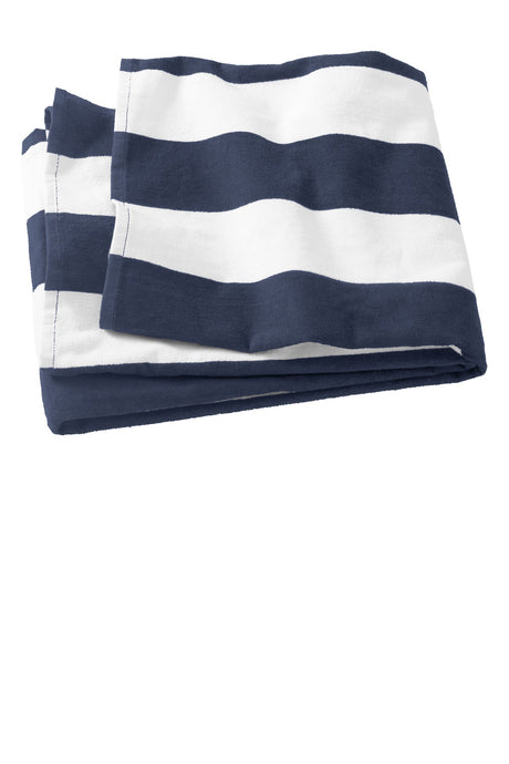 Port Authority Cabana Stripe Beach Towel. PT43 Unisex Accessories Robes & Towels