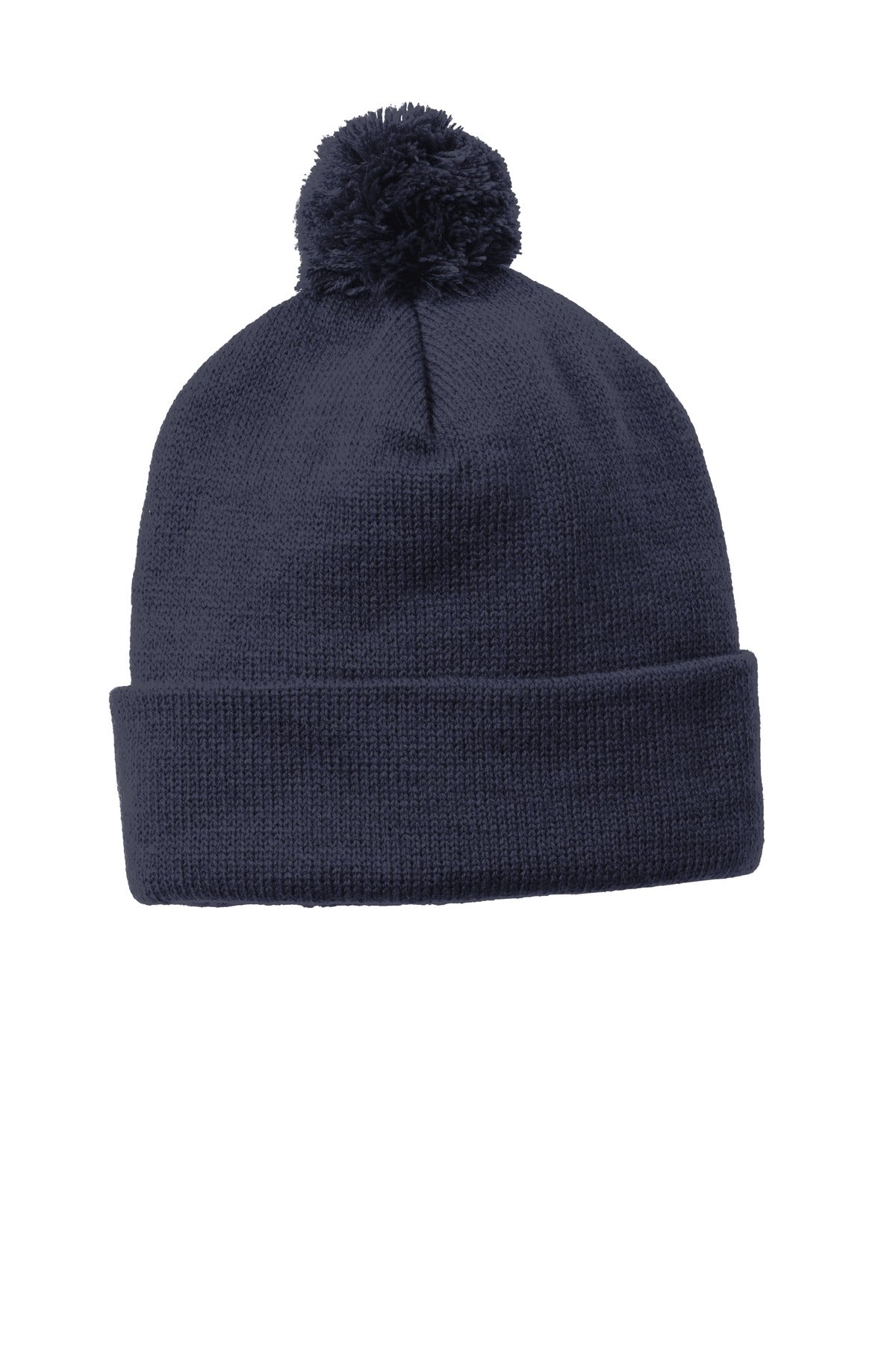 Sport-Tek Solid Pom Pom Beanie Unisex Accessories Hats & Caps