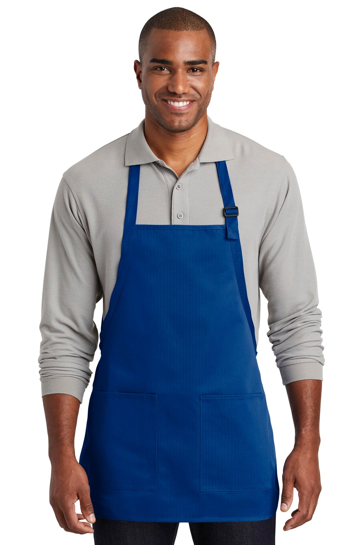 Port Authority Medium-Length Two-Pocket Bib Apron. A601 Unisex Accessories Aprons