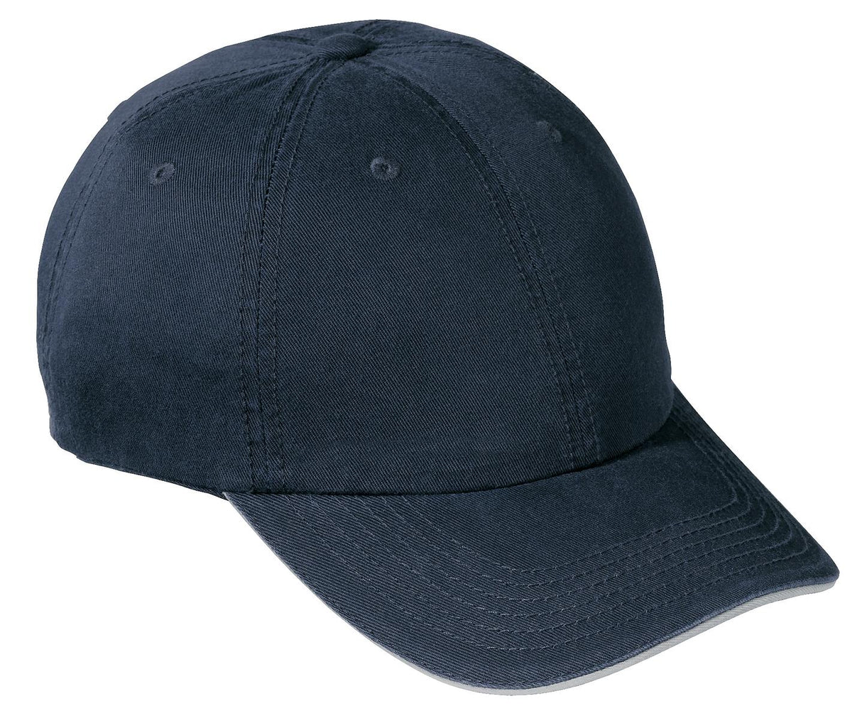 Port & Company Washed Twill Sandwich Bill Cap Unisex Accessories Hats & Caps