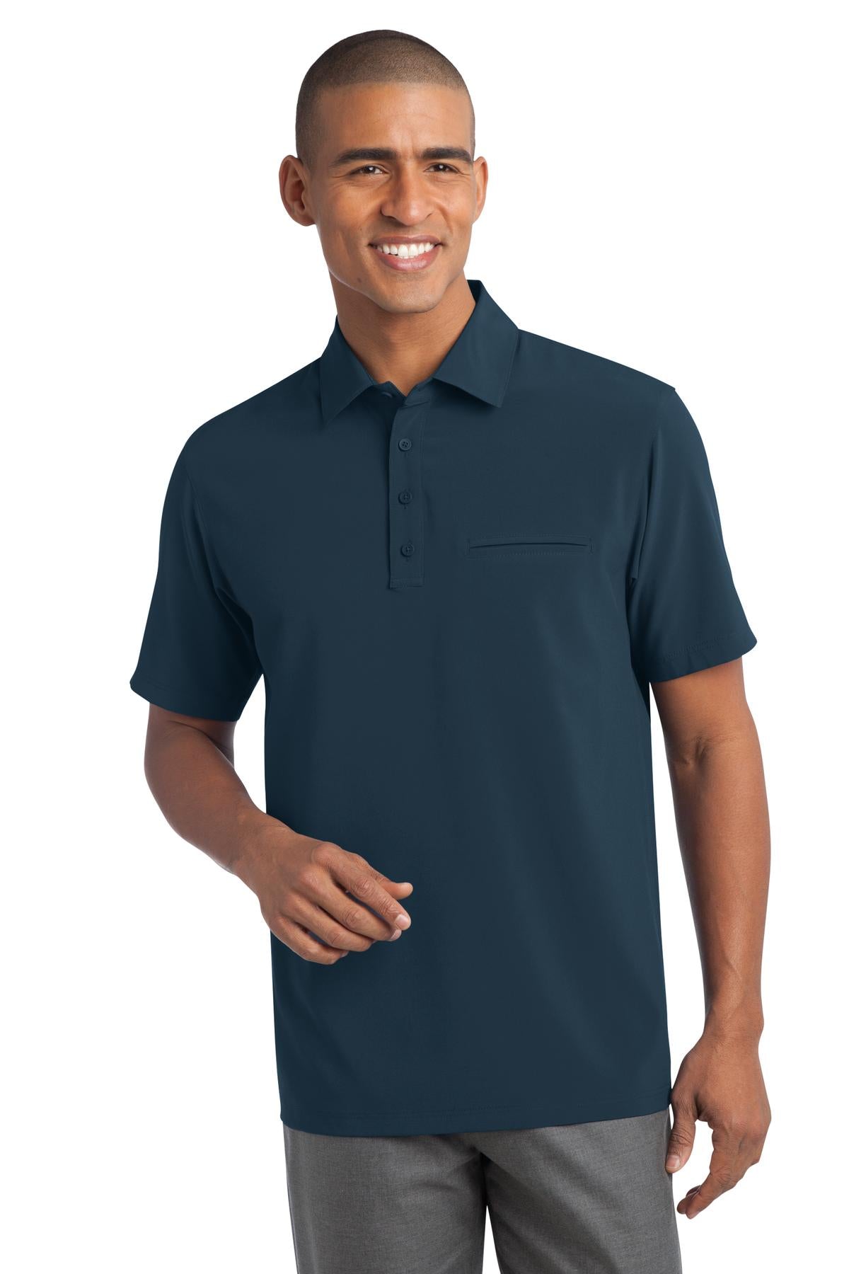 Port Authority Men's Ultra Stretch Pocket Polo. S650 Mens Apparel Shirts & Tops