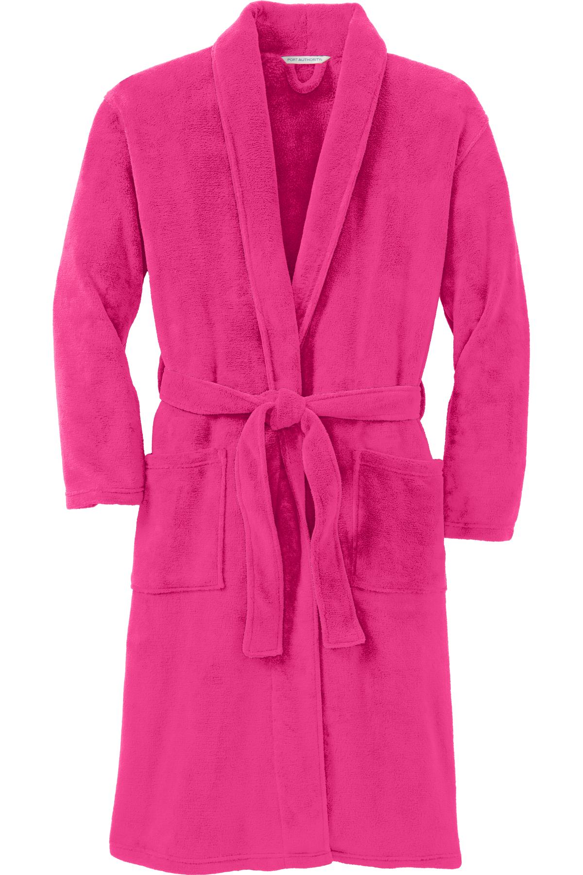Port Authority Plush Microfleece Shawl Collar Robe. R102 Unisex Accessories Robes & Towels