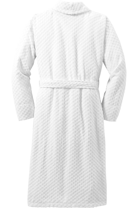 Port Authority Checkered Terry Shawl Collar Robe. R103 Unisex Accessories Robes & Towels