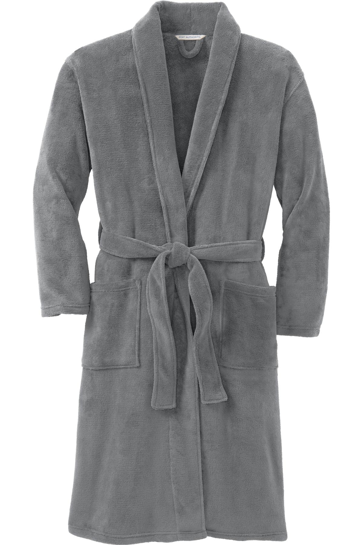 Port Authority Plush Microfleece Shawl Collar Robe. R102 Unisex Accessories Robes & Towels