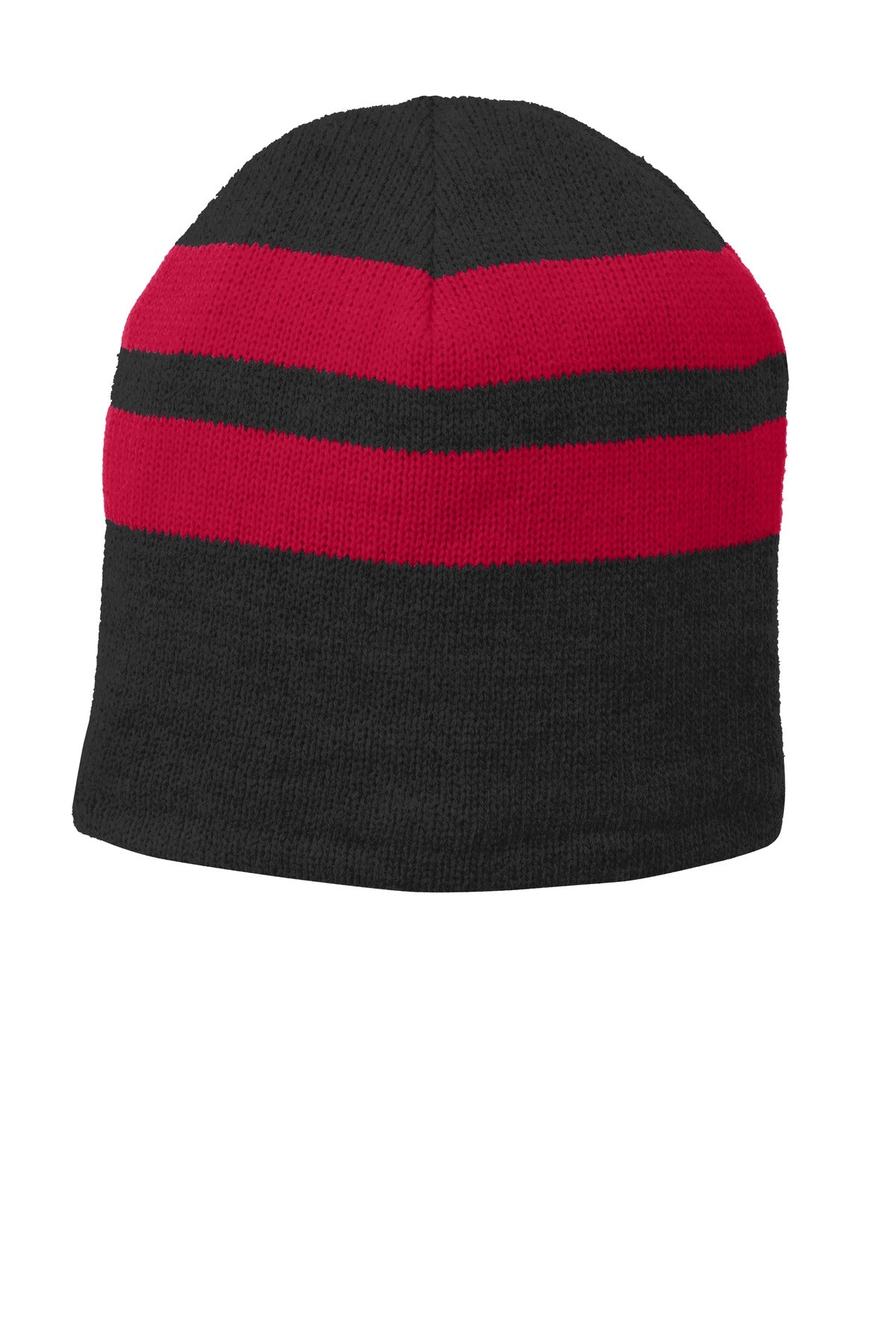 Port & Company Fleece-Lined Striped Beanie Cap Unisex Accessories Hats & Caps