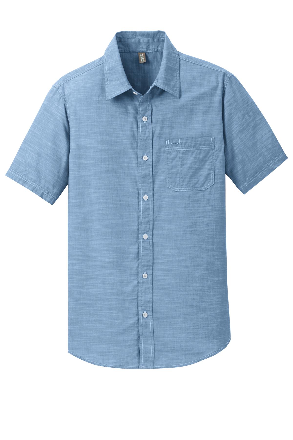 District Made Men's Short Sleeve Washed Woven Shirt DM3810 District