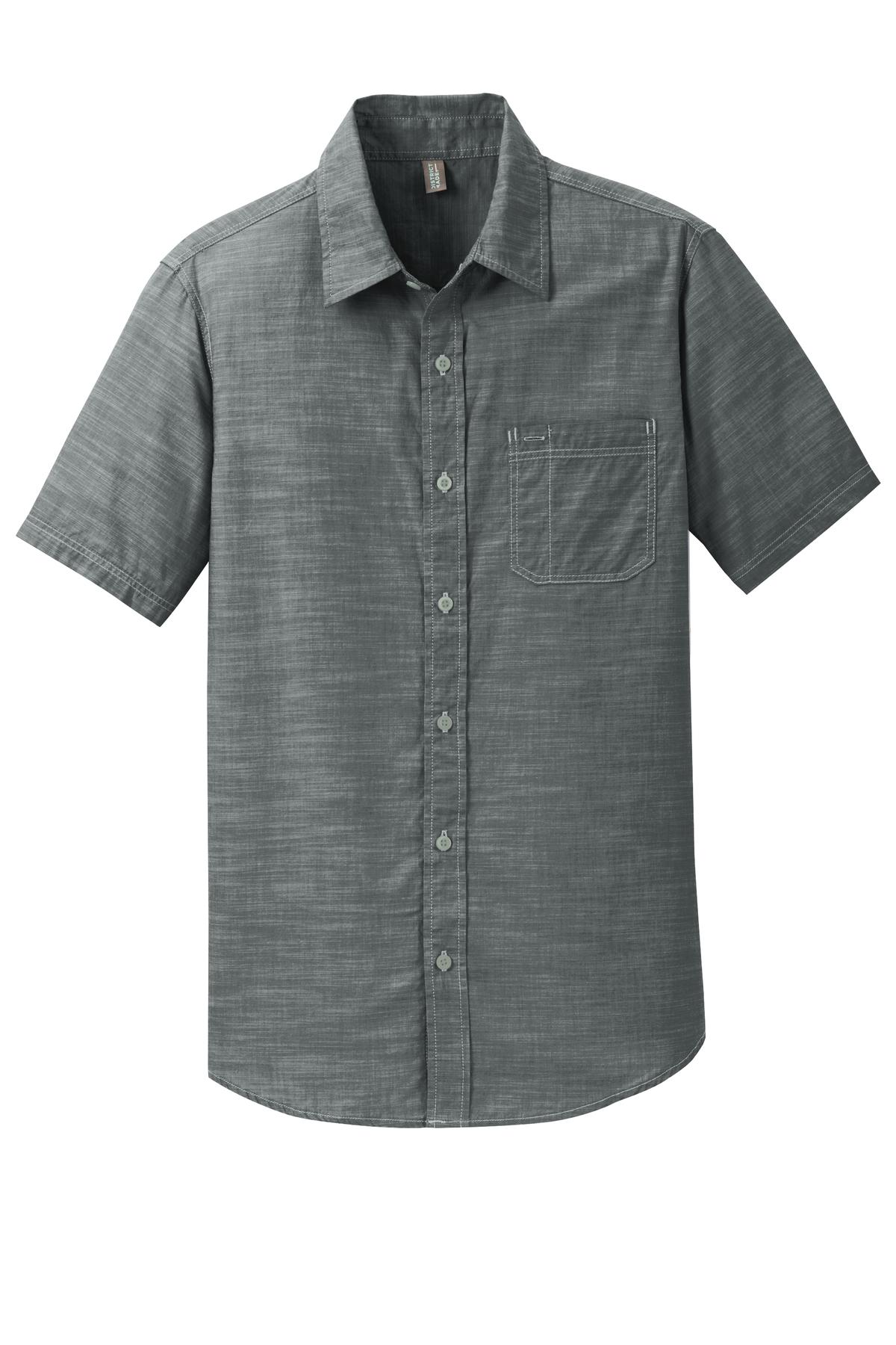 District Made Men's Short Sleeve Washed Woven Shirt DM3810 District