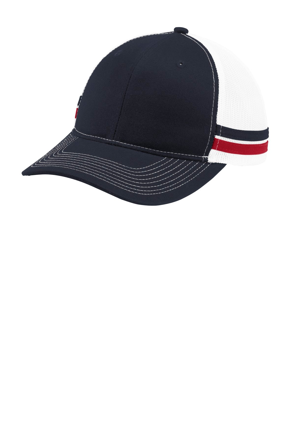 Port Authority Two-Stripe Snapback Trucker Cap Unisex Accessories Hats & Caps