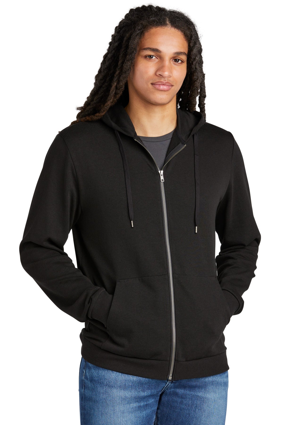 District Men's Perfect Tri Fleece Full-Zip Hoodie Mens Apparel Sweatshirts & Fleece