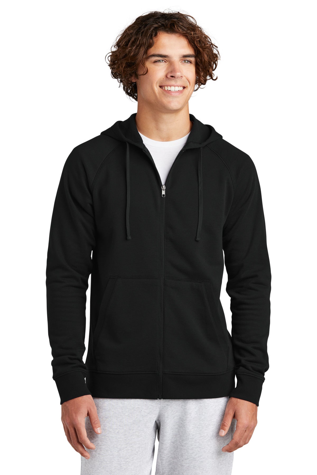 Sport-Tek Men's Drive Fleece Hooded Full-Zip Jacket Mens Apparel Sweatshirts & Fleece
