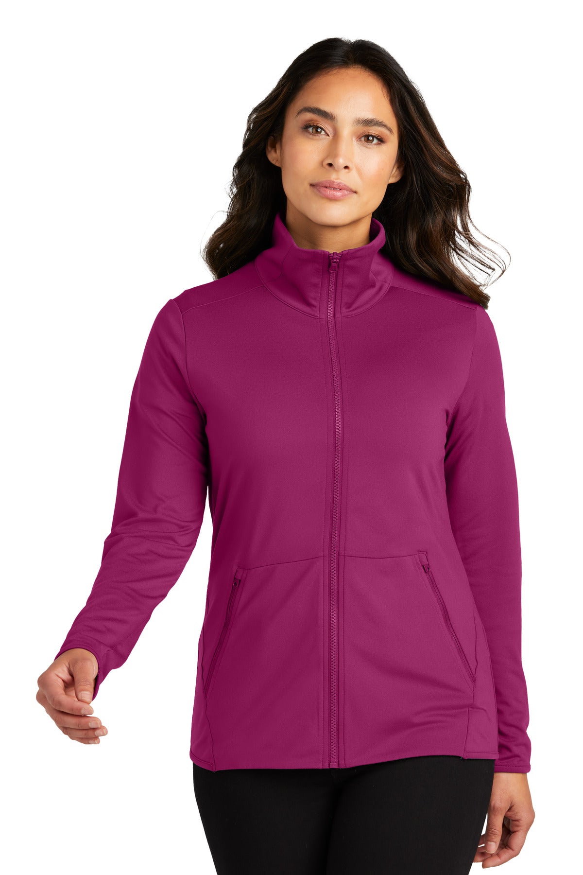 Port Authority Women's Accord Stretch Fleece Full-Zip Jacket Womens Apparel Jackets & Vests