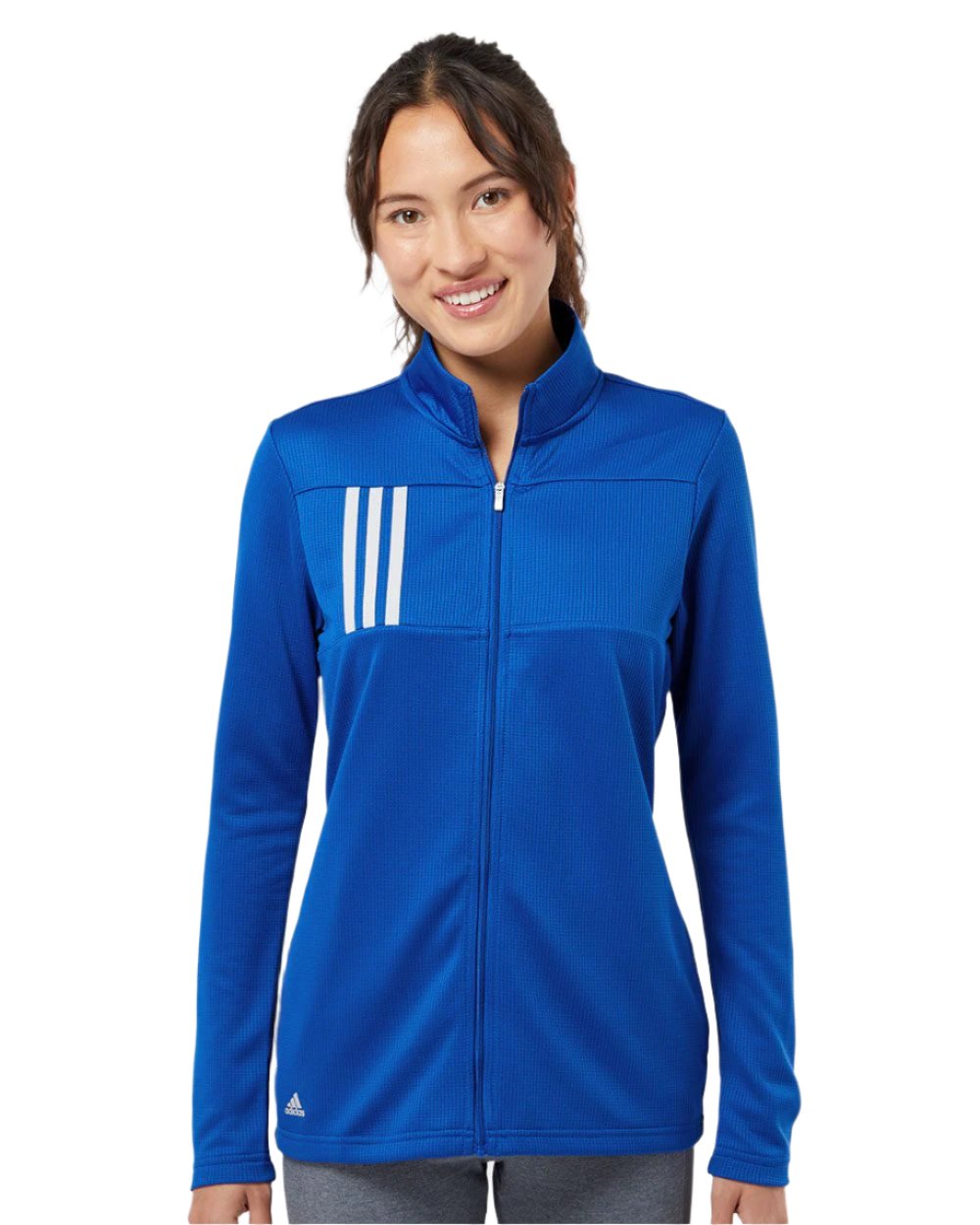 adidas Women's 3-Stripes Double Knit Full-Zip Womens Apparel Sweatshirts & Fleece