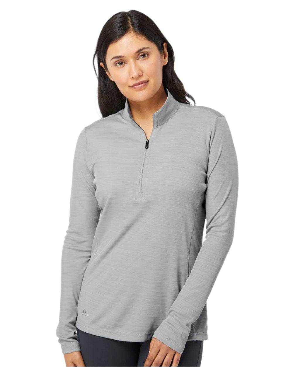 adidas Women's Lightweight Mélange Quarter-Zip Pullover Womens Apparel Sweatshirts & Fleece