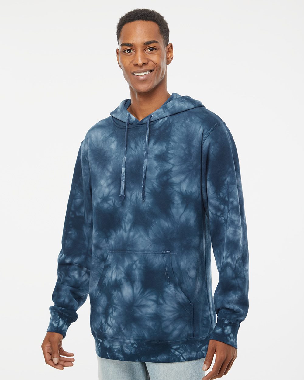 Independent Trading Co. Men's Midweight Tie-Dyed Hooded Sweatshirt Mens Apparel Sweatshirts & Fleece