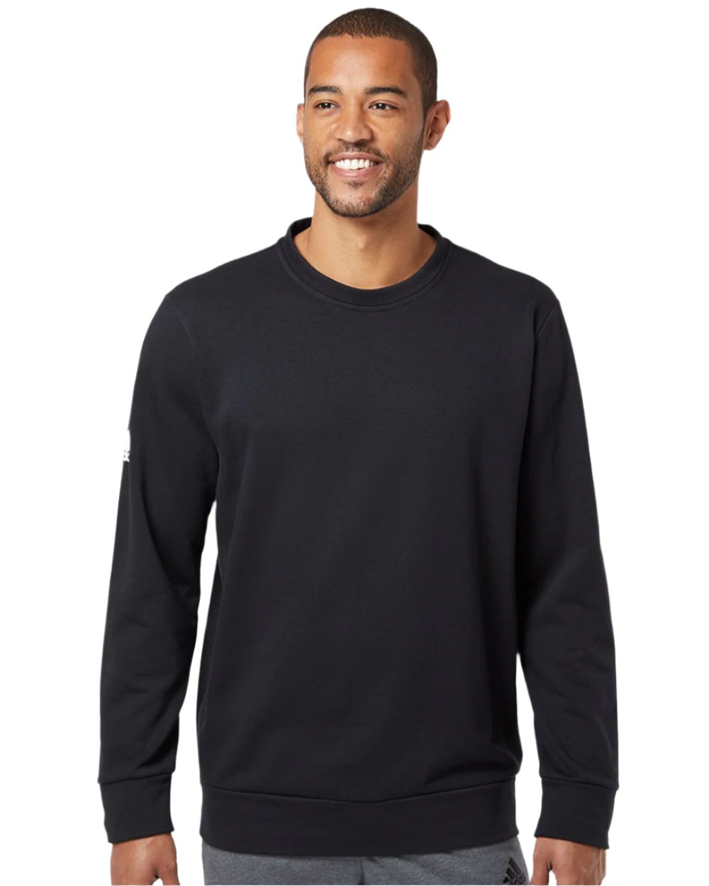 Adidas Men's Fleece Crewneck Sweatshirt Mens Apparel Sweatshirts & Fleece