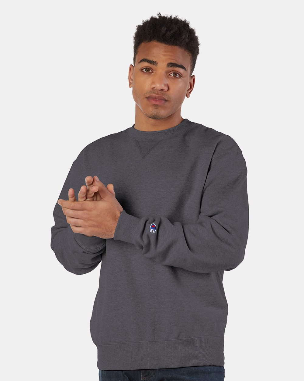 Champion Men's Cotton Max Crewneck Sweatshirt Mens Apparel Sweatshirts & Fleece
