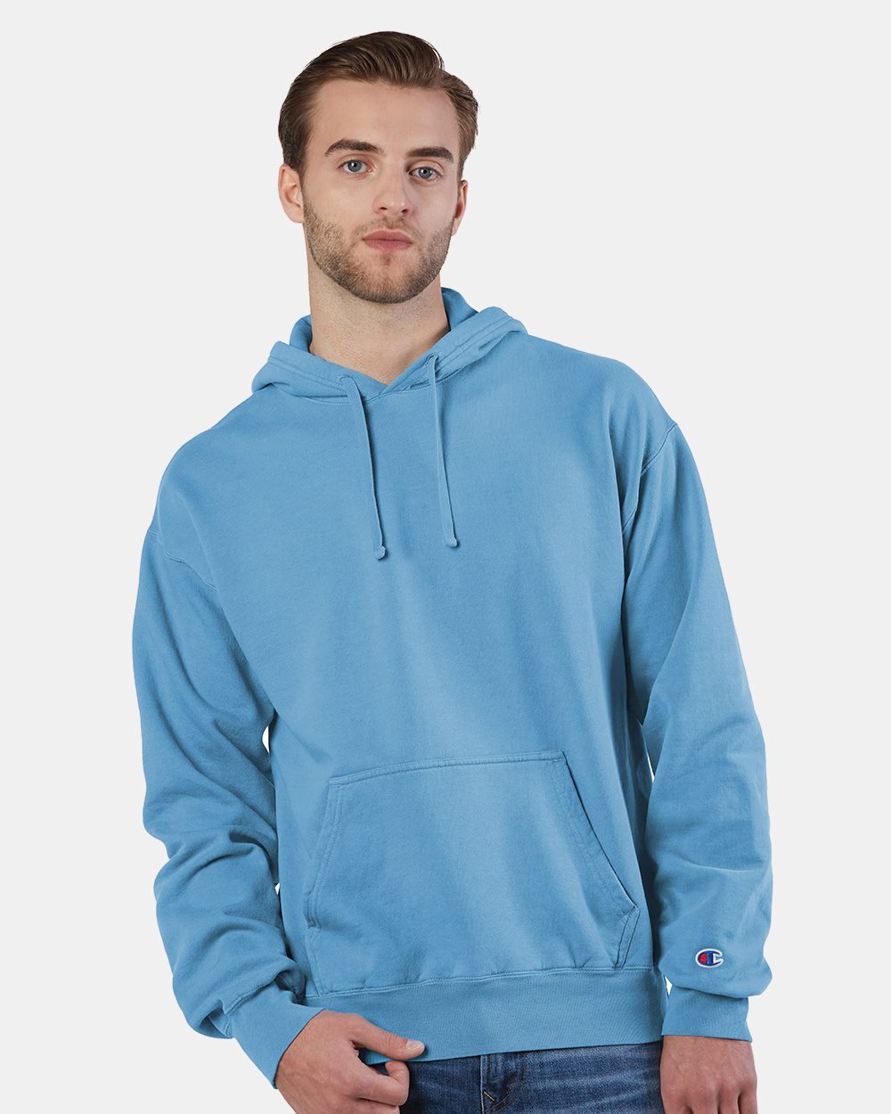 Champion Men's Garment Dyed Hooded Sweatshirt Corporate Apparel Sweatshirts & Fleece
