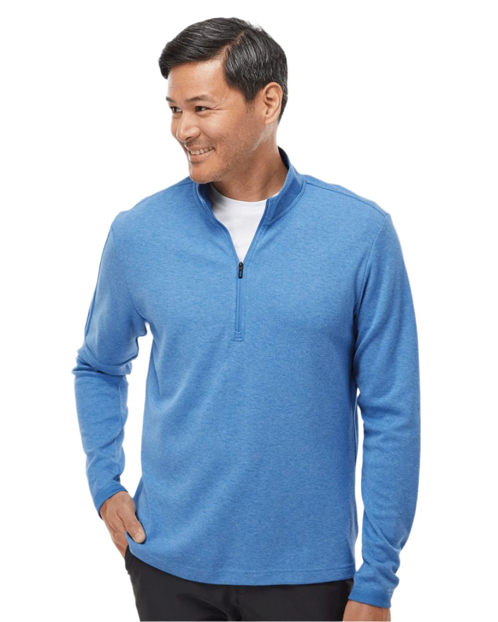 Adidas Men's 3-Stripes Quarter-Zip Sweater Mens Apparel Sweatshirts & Fleece