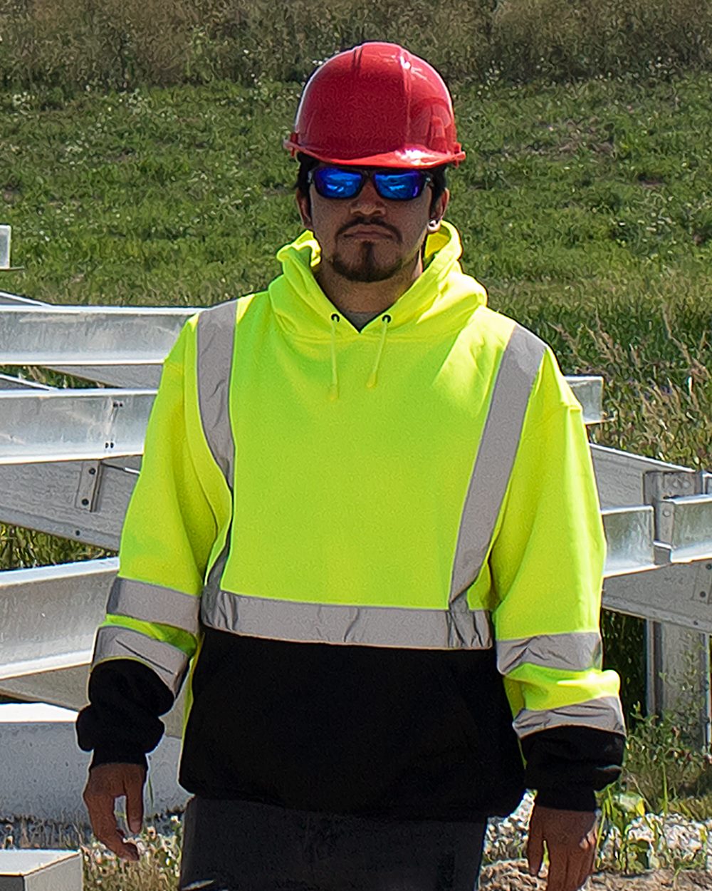 Kishigo Men's Hi-Vis Hooded Sweatshirt Mens Apparel Sweatshirts & Fleece