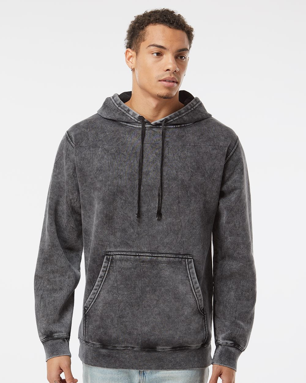 Independent Trading Co. Men's Midweight Mineral Wash Hooded Sweatshirt Independent Trading Co.