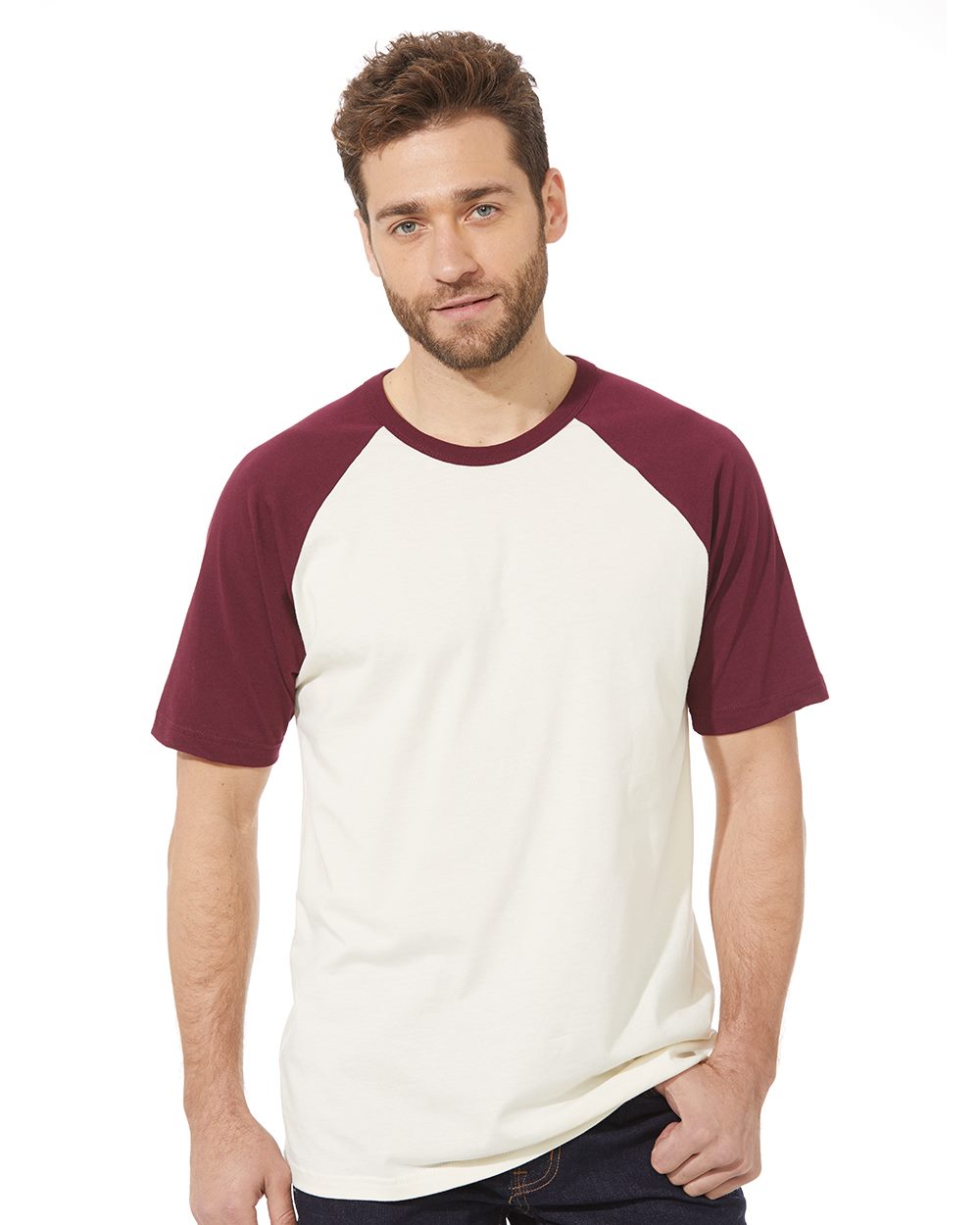 Next Level Men's Fine Jersey Short Sleeve Raglan Tee Mens Apparel Shirts & Tops