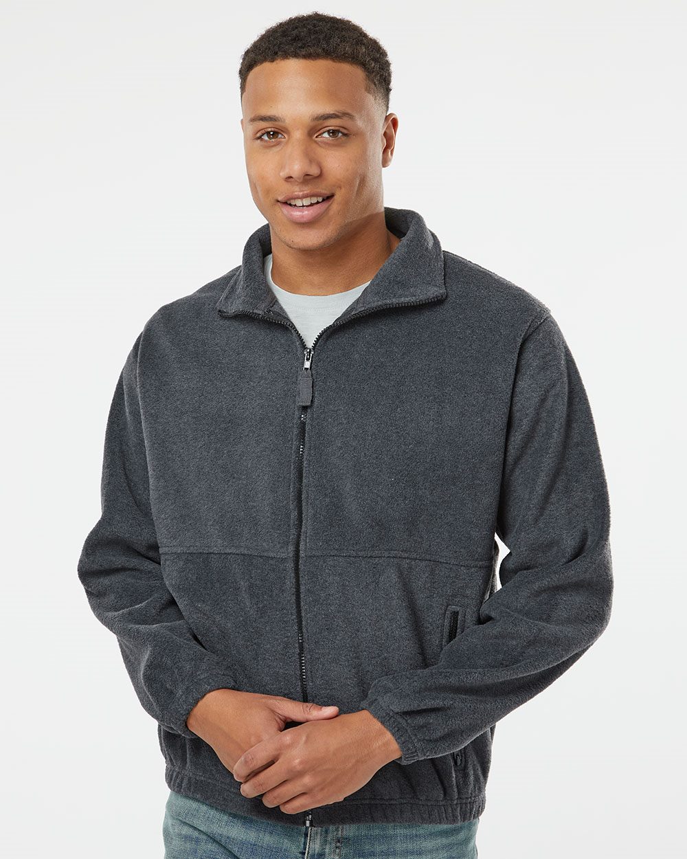 Burnside Polar Men's Fleece Full-Zip Jacket Mens Apparel Sweatshirts & Fleece