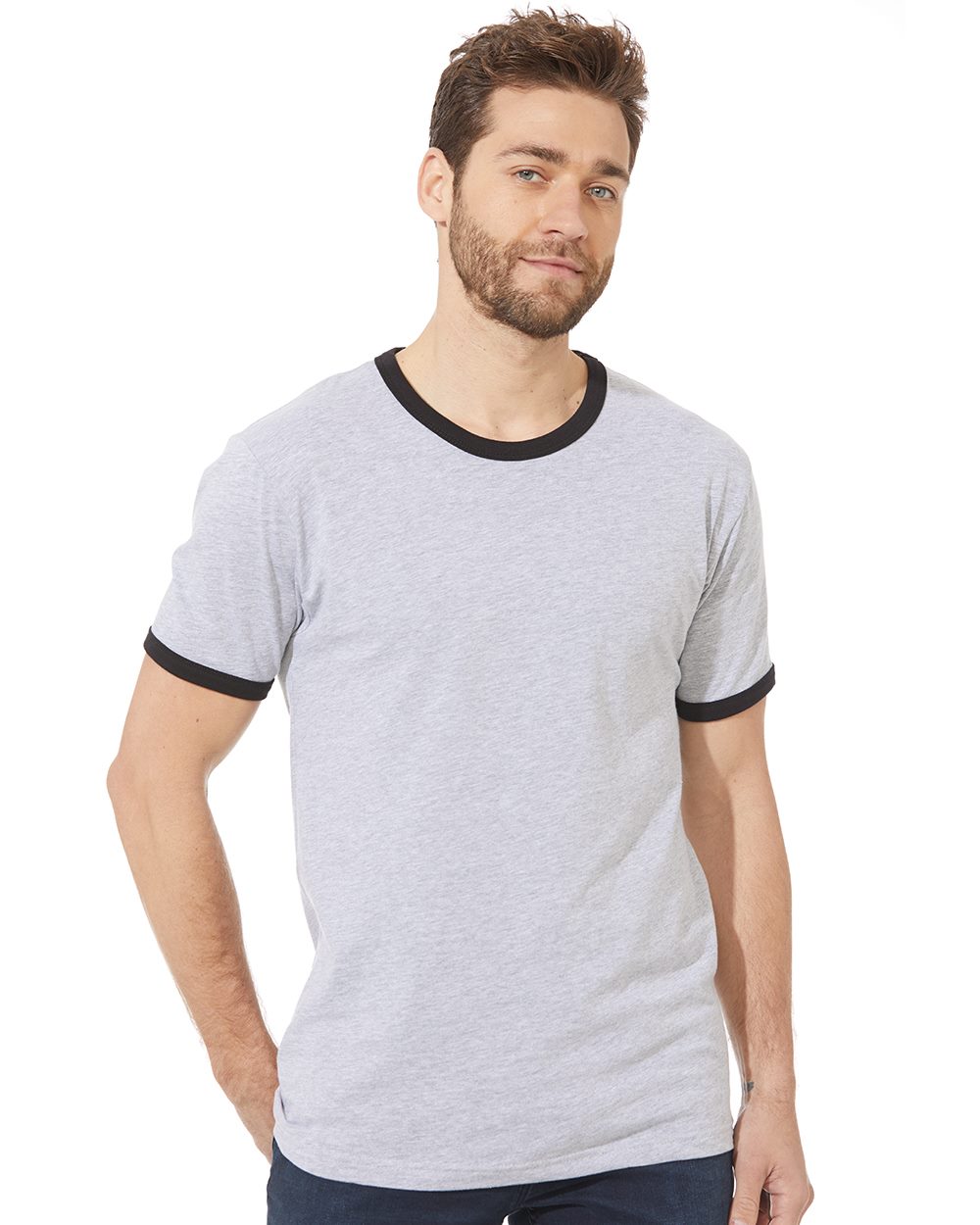 Next Level Unisex Fine Jersey Ringer Mens Apparel Shirts & Tops