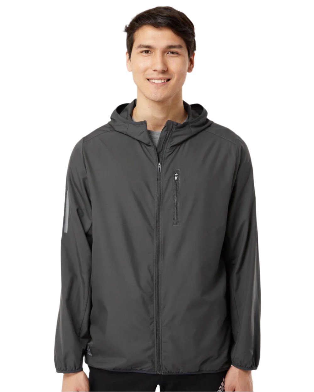 Adidas Men's Hooded Full-Zip Windbreaker Mens Apparel Jackets & Vests