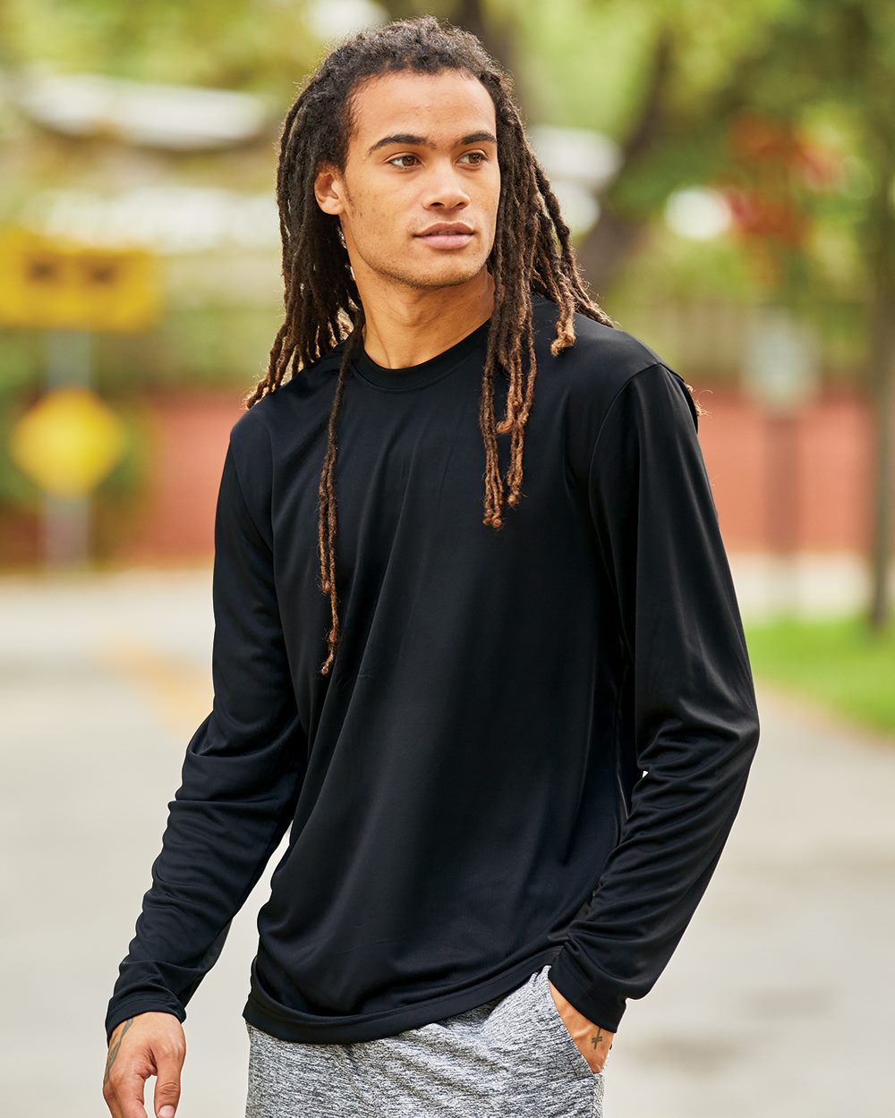 Hanes Men's Cool DRI Long Sleeve Performance T-Shirt Mens Apparel Shirts & Tops