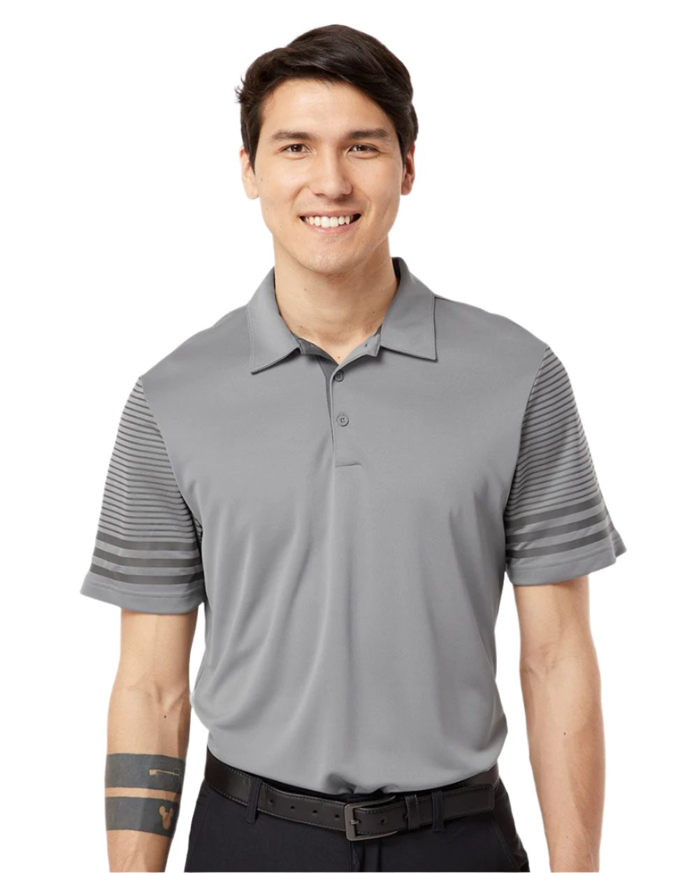 adidas Men's Striped Sleeve Polo Mens Apparel Shirts & Tops