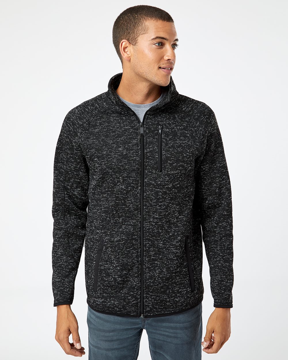 Burnside Sweater Knit Jacket Mens Apparel Sweatshirts & Fleece