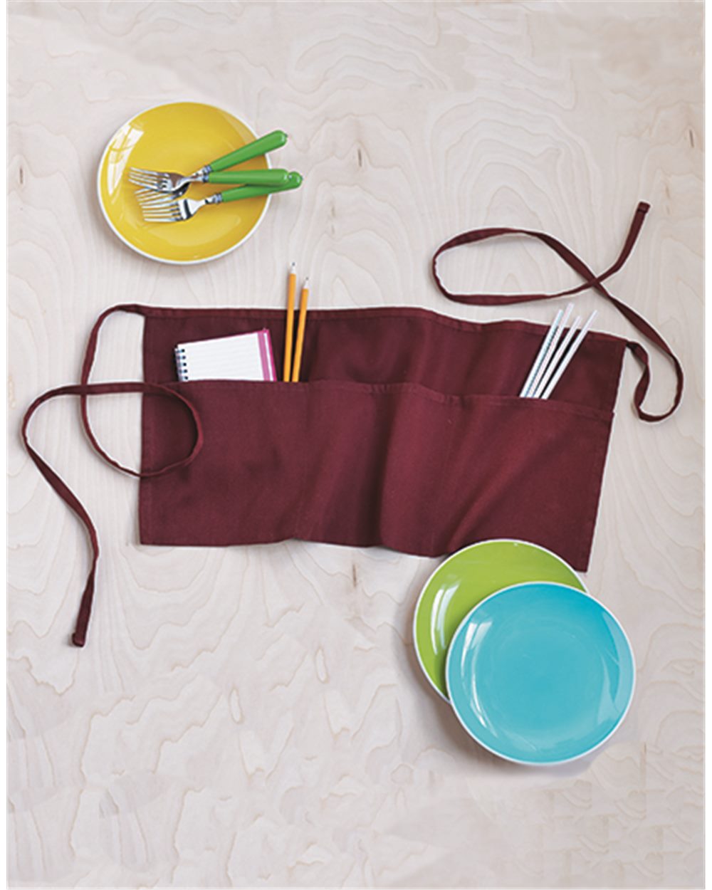 Q-Tees Waist Apron with Pockets Unisex Accessories Aprons