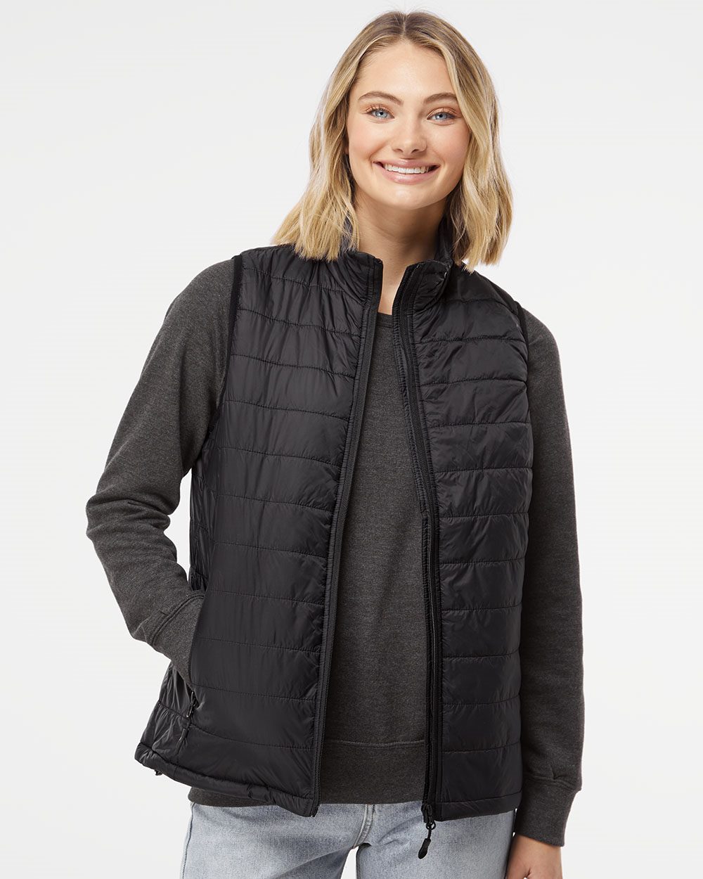 Independent Trading Co. Women's Puffer Vest Womens Apparel Jackets & Vests