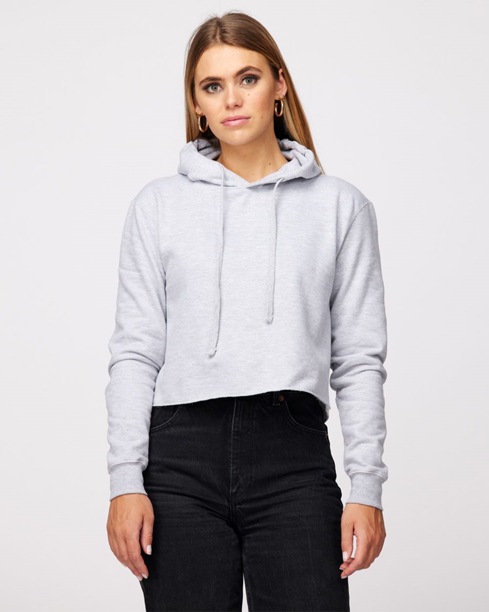 Tultex Women's Cropped Fleece Hooded Sweatshirt Womens Apparel Sweatshirts & Fleece