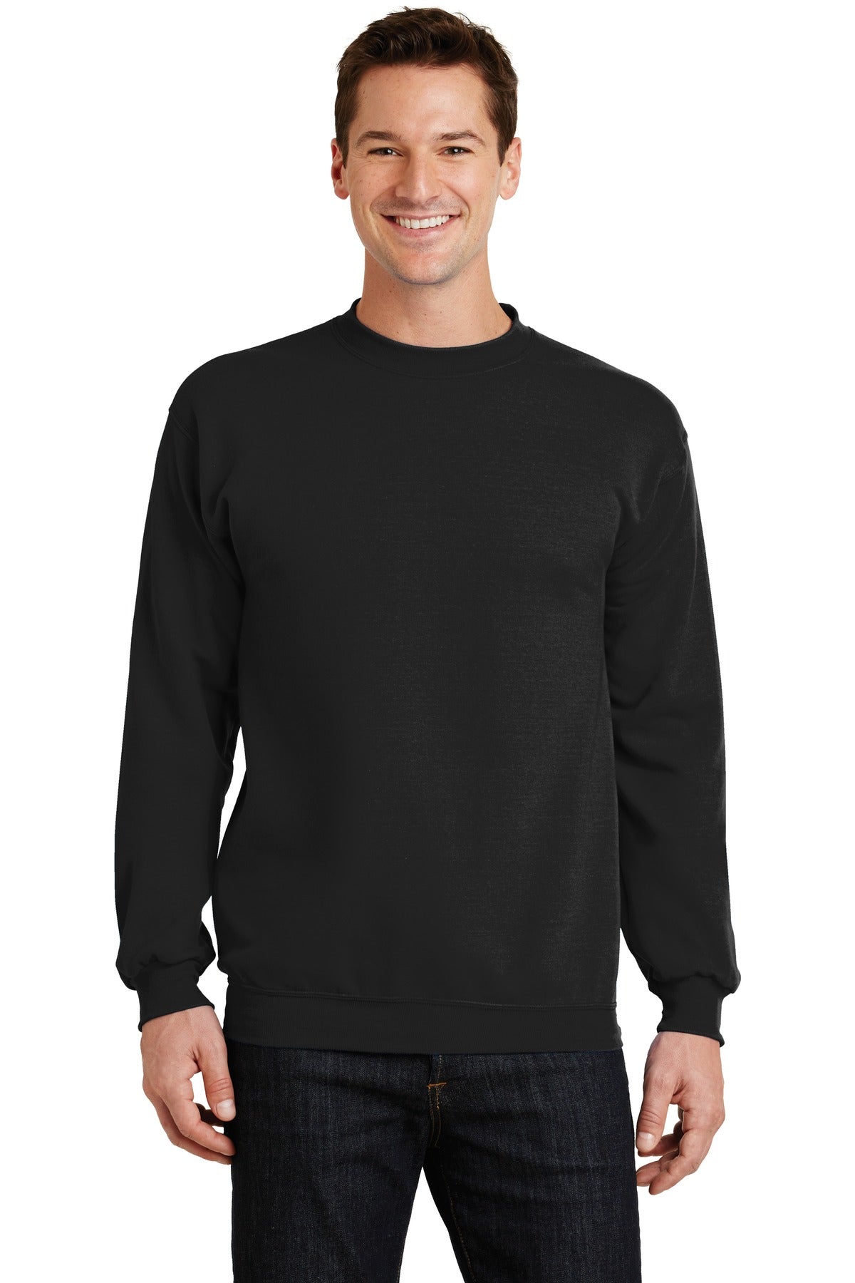 Port & Company Men's Core Fleece Crewneck Sweatshirt. PC78 1of2 Mens Apparel Sweatshirts & Fleece