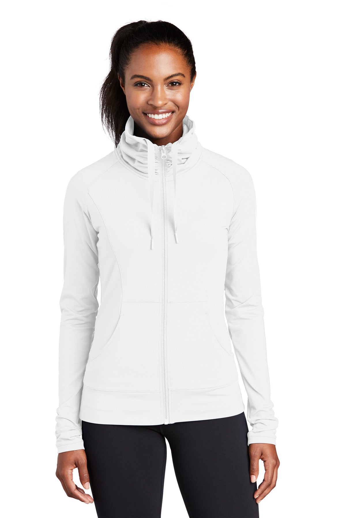 Sport-Tek Women's Sport-Wick Stretch Full-Zip Jacket. LST852 Womens Apparel Jackets & Vests