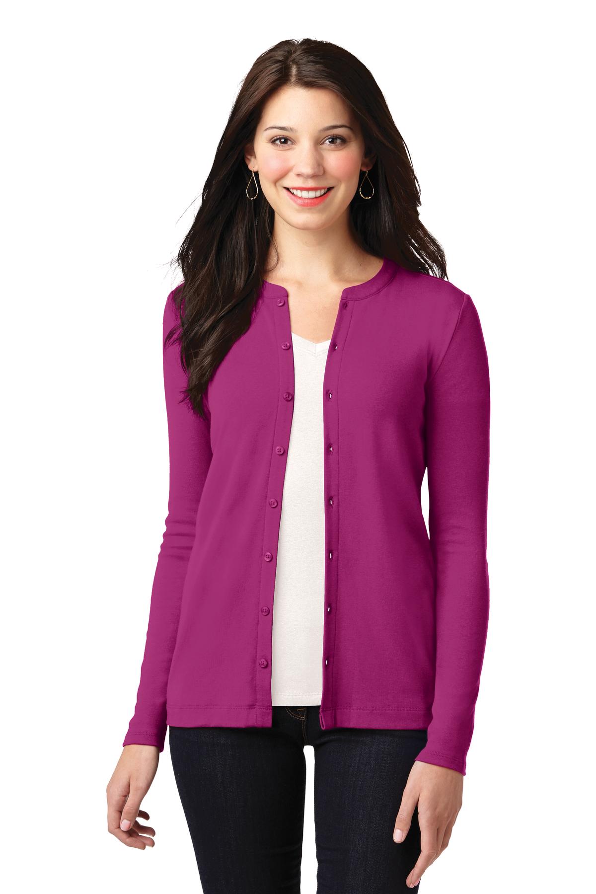 Port Authority Women's Concept Stretch Button-Front Cardigan. LM1008 Womens Apparel Sweatshirts & Fleece
